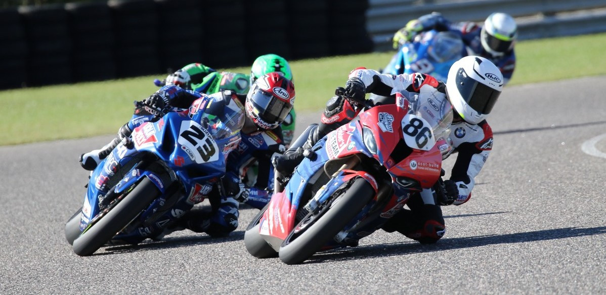 Ben Young (86) leads Alex Dumas (23), Jordan Szoke (behind Dumas), and Trevor Daley (9). Photo courtesy Ben Young Racing.