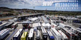 The modern day MotoGP paddock—a world apart from the Ginger Molloy Grand Prix racing experience of past times.