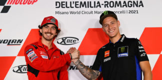 2021 MotoGP World Championship hopefuls Francesco Bagnaia (left) and Fabio Quartararo (right). Photo courtesy Dorna.