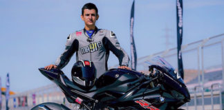 Mihail Florov with a BMW S1000RR. Photo courtesy Alpha Racing.