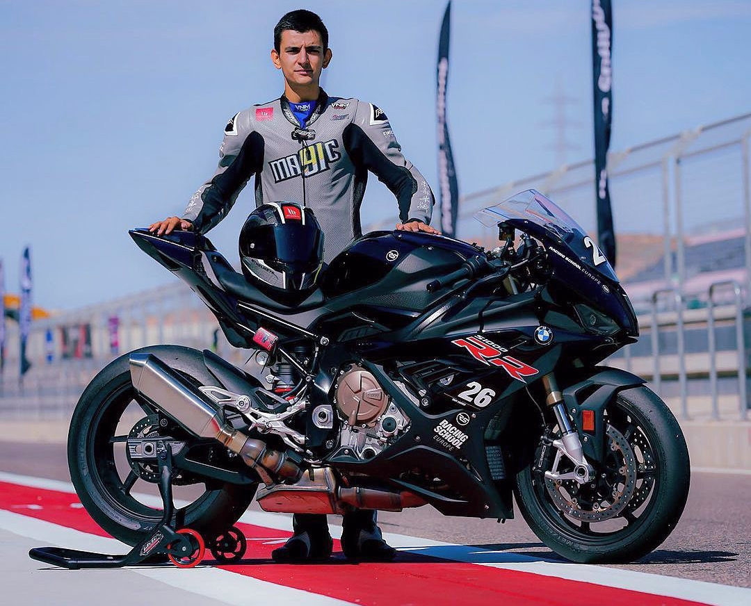 Mihail Florov with a BMW S1000RR. Photo courtesy Alpha Racing.