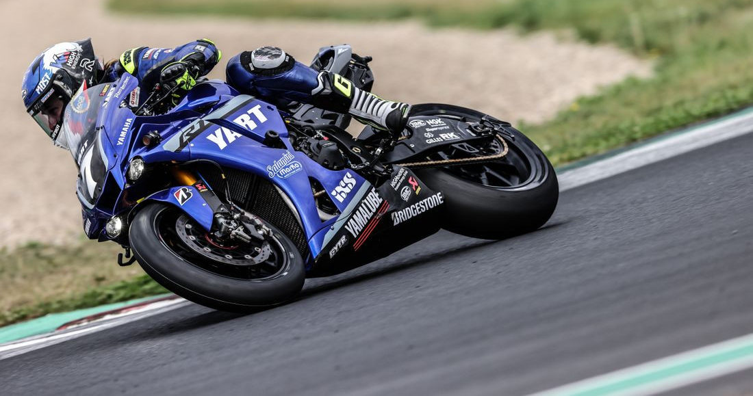 YART Yamaha's Karel Hanika (7) in action at Autodrom Most. Photo courtesy Eurosport Events.
