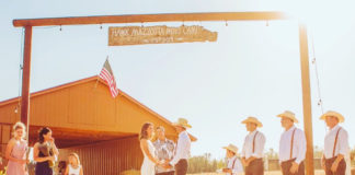 Hawk Mazzotta and Nina Akana were married at their residence, Wildheart Ranch, in Cottonwood, California. Photo courtesy Hawk Mazzotta.