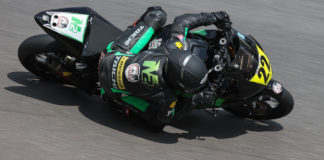 Blake Davis (22) at speed. Photo by Brian J. Nelson, courtesy N2 Racing.