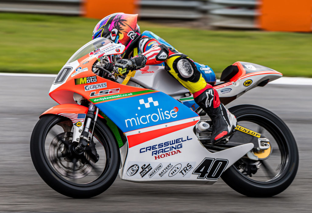 Julien Correa (40) in action at Donington Park. Photo by Barry Clay.