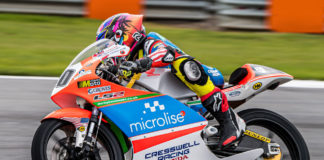 Julian Correa (40) in action at Donington Park. Photo by Barry Clay.