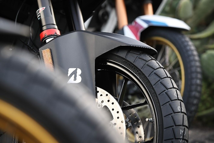 Bridgestone's new Battlax Adventure Trail AT41 front tire. Photo courtesy Bridgestone.