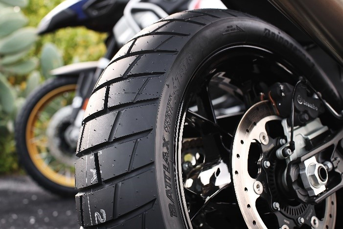 Bridgestone's new Battlax Adventure Trail AT41 rear tire. Photo courtesy Bridgestone.