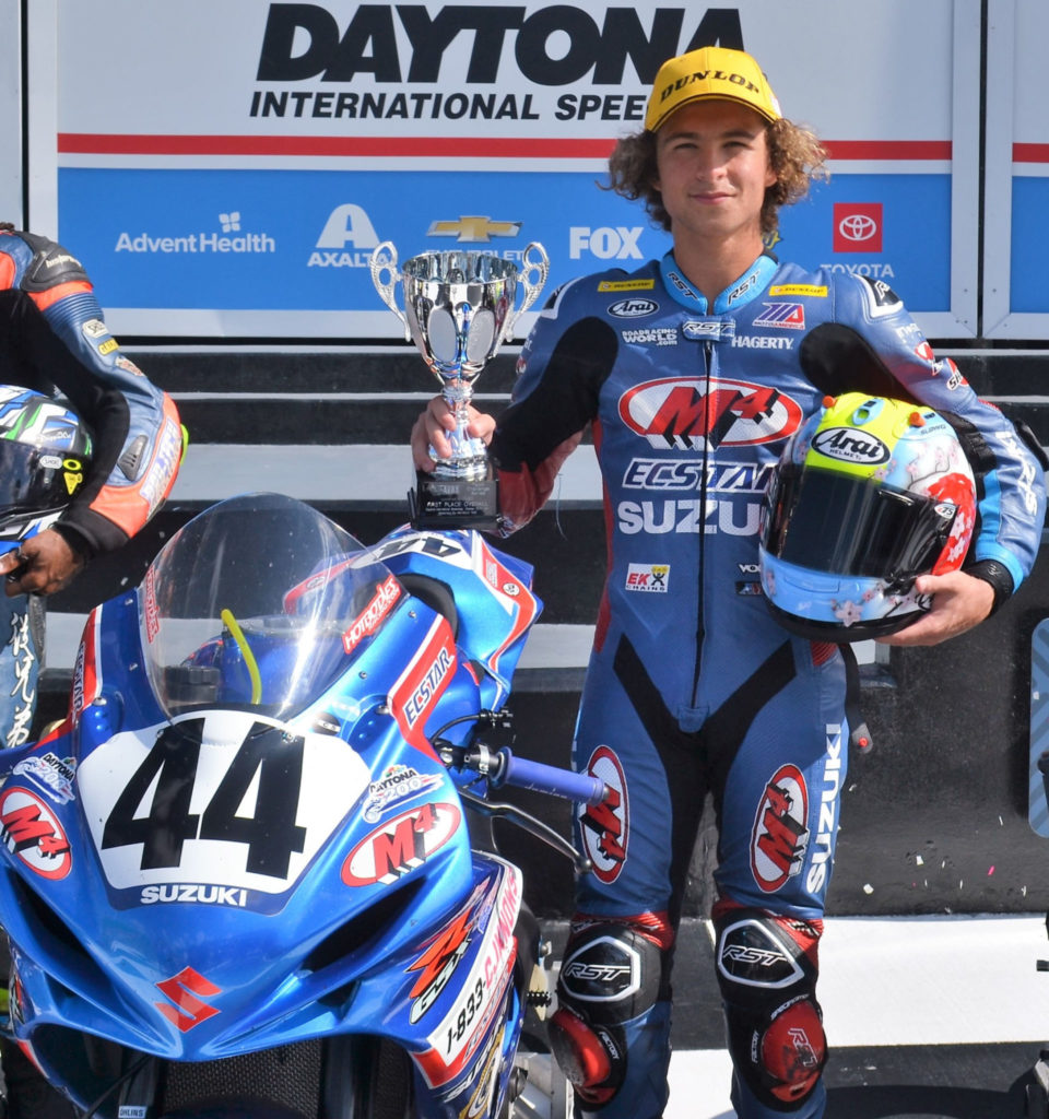 Sam Lochoff in victory lane at Daytona International Speedway. Photo by David Swarts.