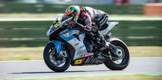 Davide Stirpe (63) at speed on his MV Agusta F3 675. Photo courtesy MV Agusta.