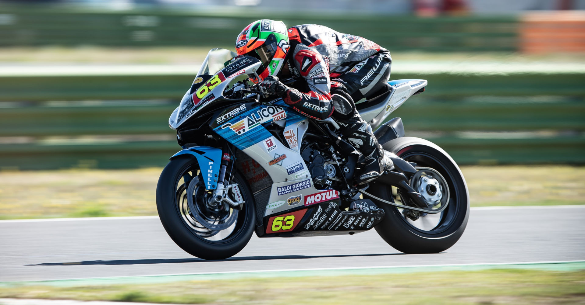 Davide Stirpe (63) at speed on his MV Agusta F3 675. Photo courtesy MV Agusta.