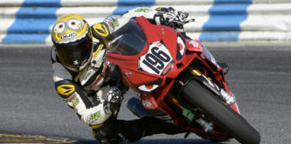 Gus Rodio (196) on his new Aprilia RS 660. Photo by Lisa Theobald/Hot Shots by Lisa, courtesy Rodio Racing.