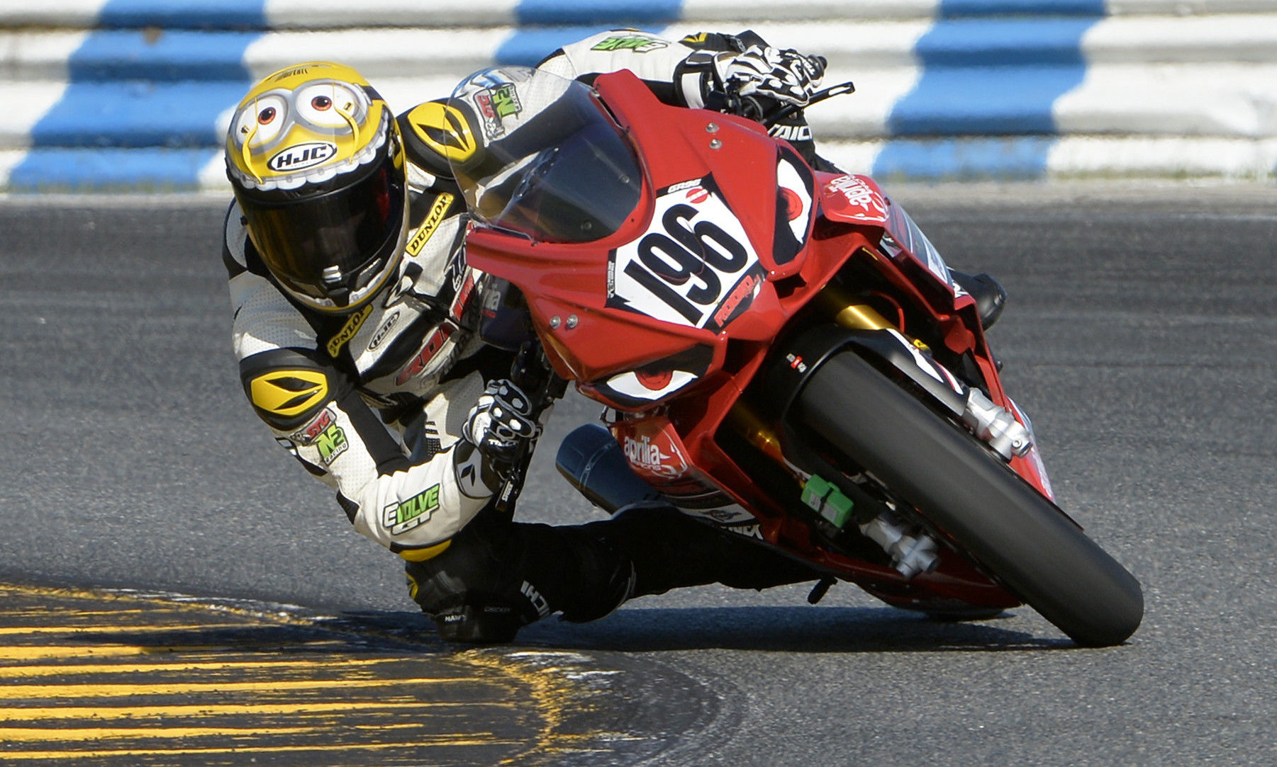 Gus Rodio (196) on his new Aprilia RS 660. Photo by Lisa Theobald/Hot Shots by Lisa, courtesy Rodio Racing.