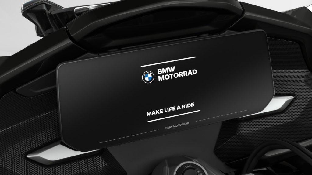 The 10.25-inch TFT color display that comes on all 2022 BMW K 1600 models. Photo courtesy BMW Motorrad USA.
