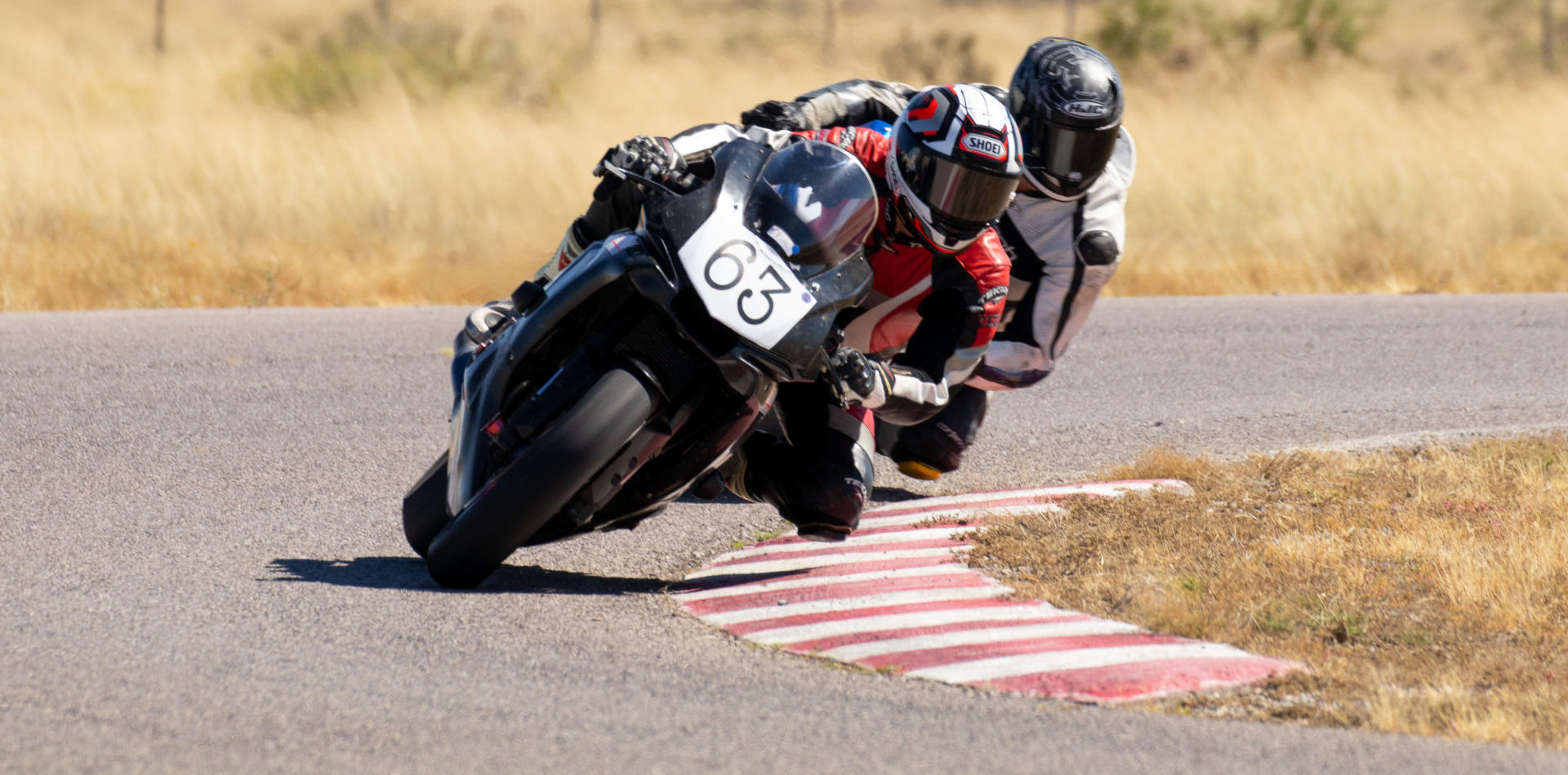 Dan Dickerman (63) leading at Arroyo Seco Raceway. Photo by Eric Pugh, courtesy ASMA.