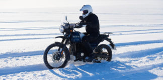 Royal Enfield employees are planning to ride specially prepared Himalayan motorcycles to the geographic South Pole. Photo courtesy Royal Enfield.