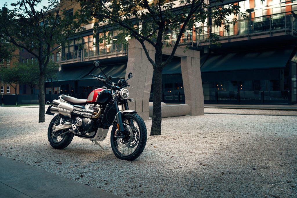 A Triumph Scrambler 1200 XC Gold Line Edition. Photo courtesy Triumph.