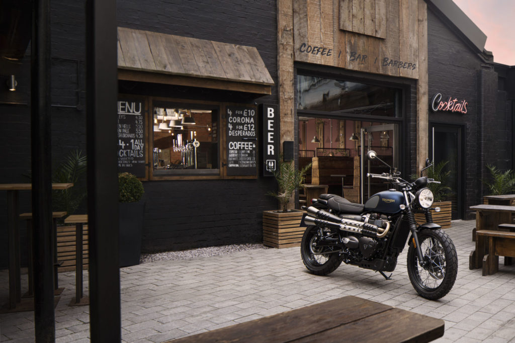 A Triumph Street Scrambler Gold Line Edition. Photo courtesy Triumph.