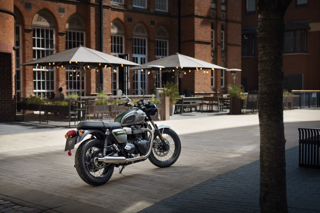 A Triumph Bonneville T100 Gold Line Edition. Photo courtesy Triumph.