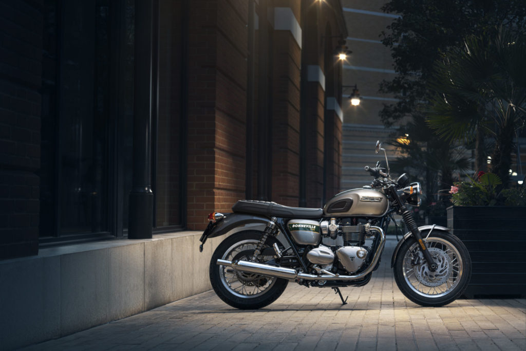 A Triumph Bonneville T120 Gold Line Edition. Photo courtesy Triumph.