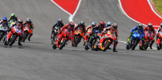 The start of the MotoGP race at COTA. Photo courtesy Michelin.