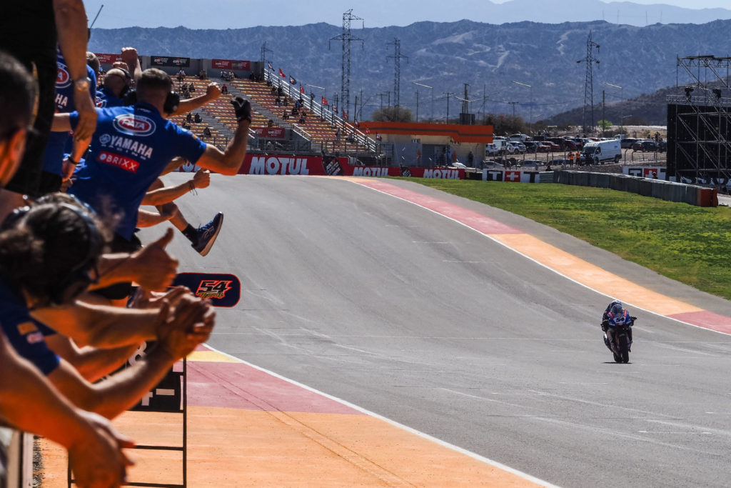 Toprak Razgatlioglu (54) won Race One in Argentina. Photo courtesy Dorna.