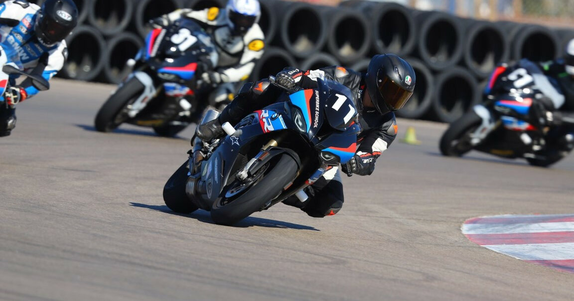 California Superbike School students in action. Photo courtesy California Superbike School.