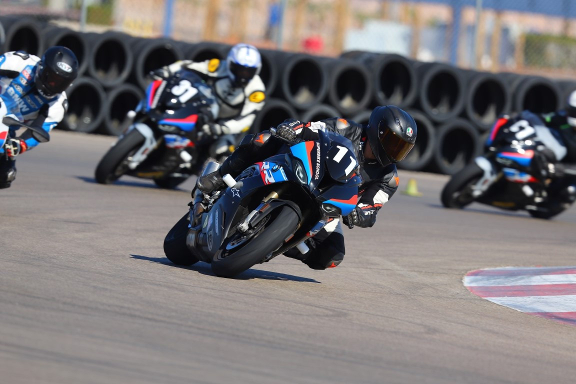 California Superbike School students in action. Photo courtesy California Superbike School. California Superbike School students in action. Photo courtesy California Superbike School.