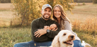Hayden Gillim, his wife Summer, and their son Stone. Photo courtesy Gillim family.