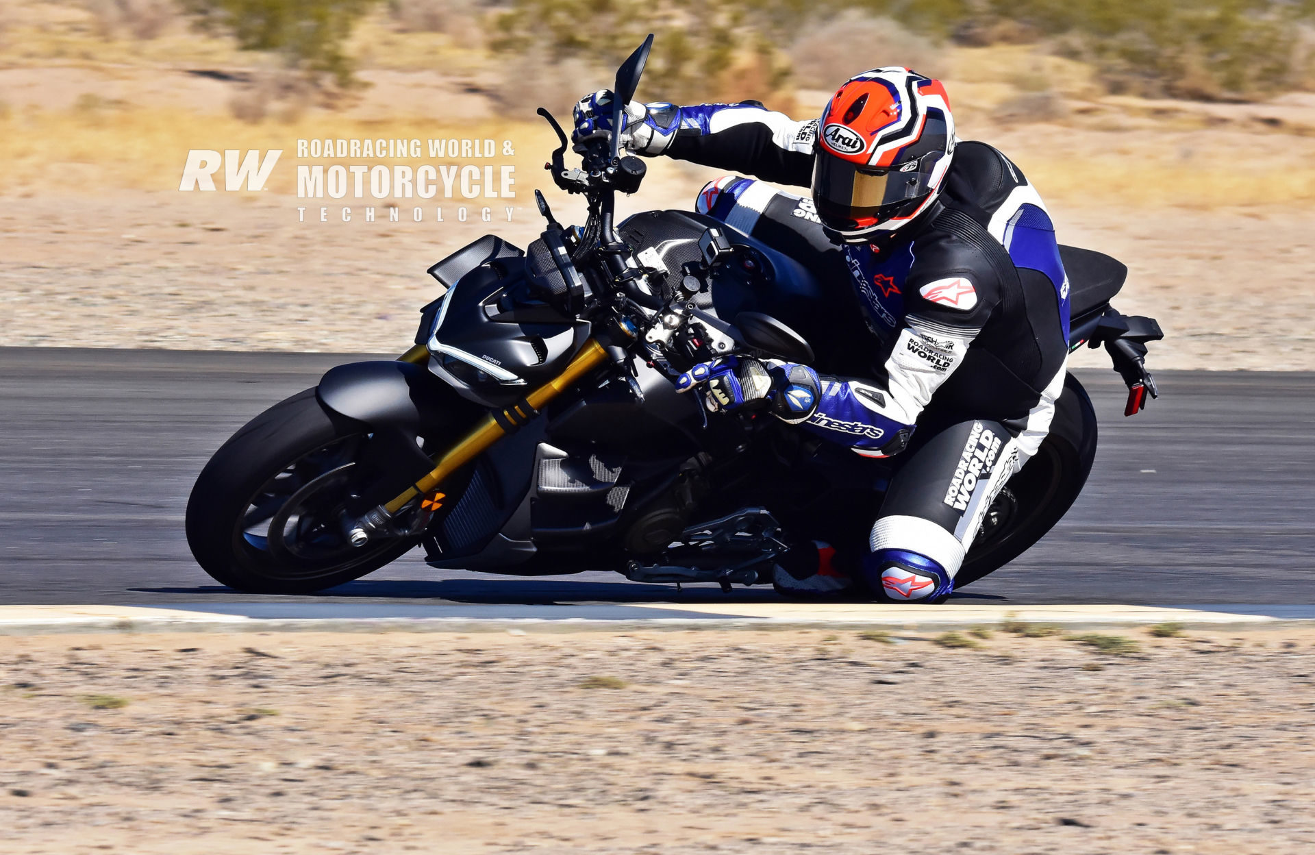 Racing Editor Chris Ulrich hustled a Ducati Streetfighter V4 around Chuckwalla Valley Raceway earlier in the year, commenting specifically on how strong the bike felt in fifth gear. Prescient. Photo by Michael Gougis.