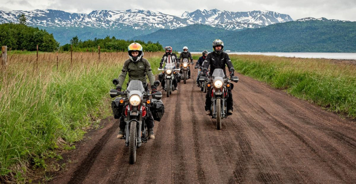 A scene from Epic Rides 2021: Alaska. Photo courtesy Royal Enfield North America.
