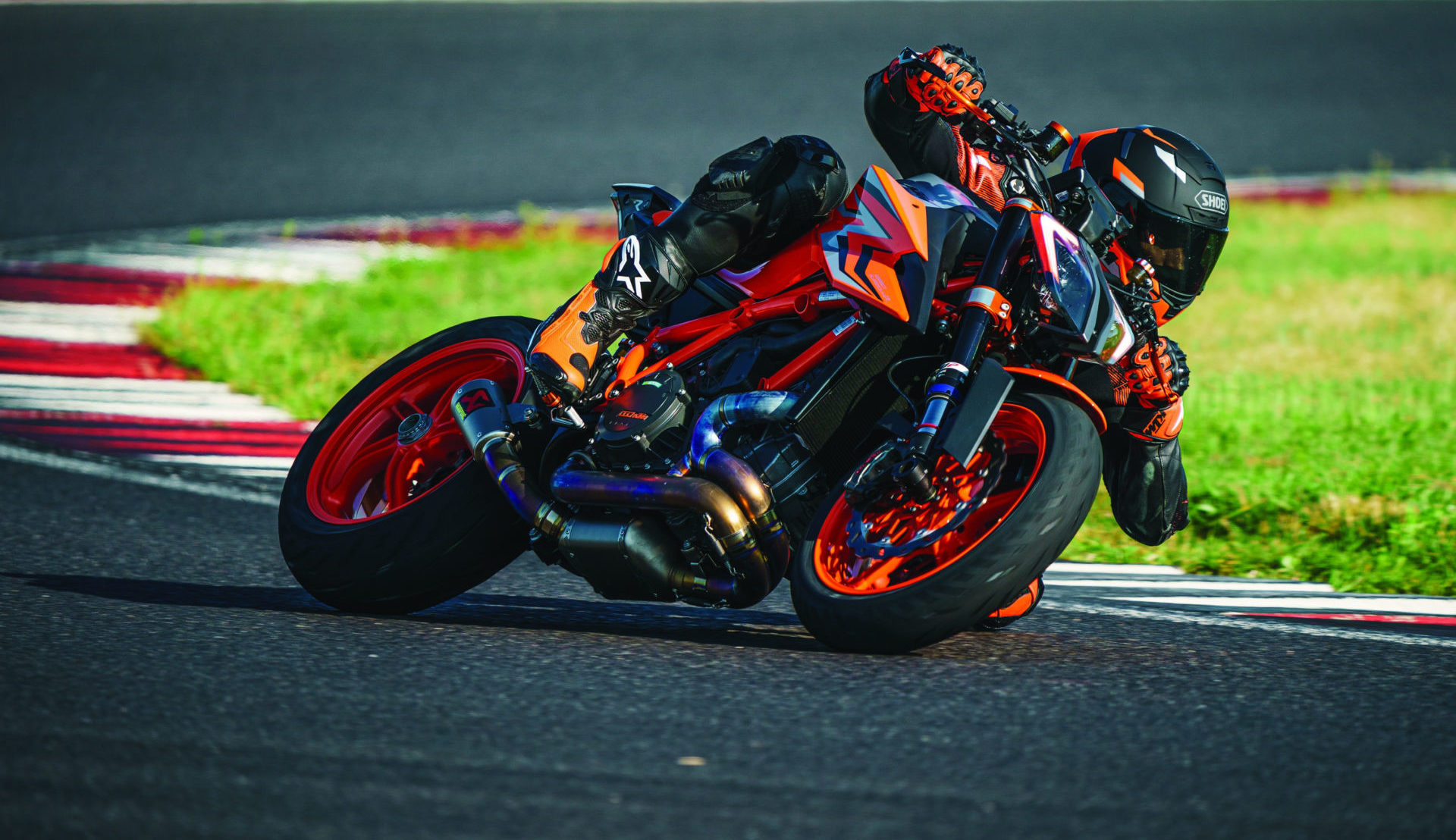 A 2022 KTM 1290 Super Duke R EVO at speed. Photo by Philip Platzer, courtesy KTM.