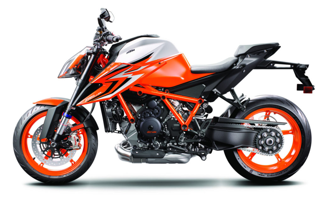 A 2022 KTM 1290 Super Duke R EVO at rest. Photo by Kiska, courtesy KTM.