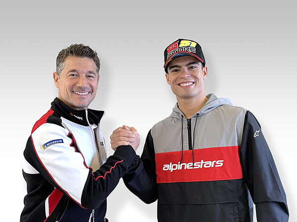 Lucio Cecchinello (left) with Eric Granado (right). Photo courtesy LCR E-Team.