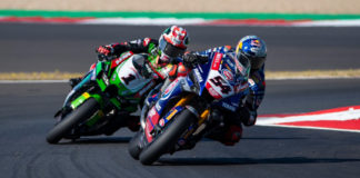 Toprak Razgatlioglu (54) leads Jonathan Rea (1) by 30 points in the FIM Superbike World Championship with 62 points up for grabs at the season finale in Indonesia. Photo courtesy Yamaha.