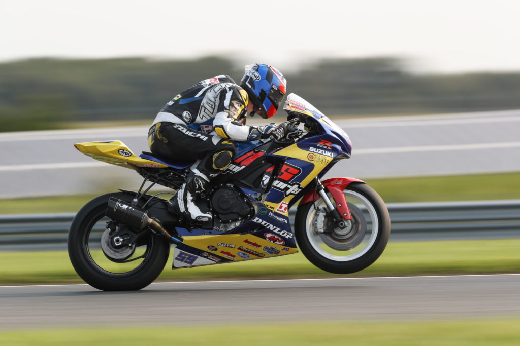 MotoAmerica Supersport racer Jaret Nassaney (59), son of Altus Motorsports Team Owner George Nassaney. Photo by Brian J. Nelson.