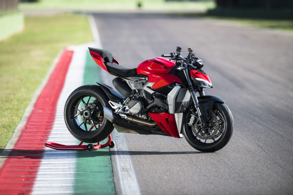 A 2022-model Ducati Streetfighter V2 at speed. Photo courtesy Ducati.