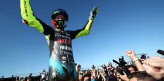 Valentino Rossi following his final Grand Prix. Photo courtesy Yamaha.