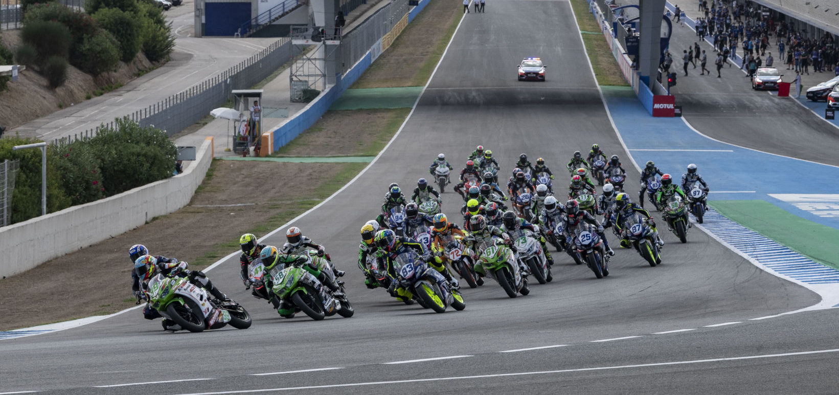 The FIM Supersport 300 World Championship will have a new rider minimum age limit, maximum grid size, and minimum qualifying cut-off standard in 2022. Photo courtesy Kawasaki.