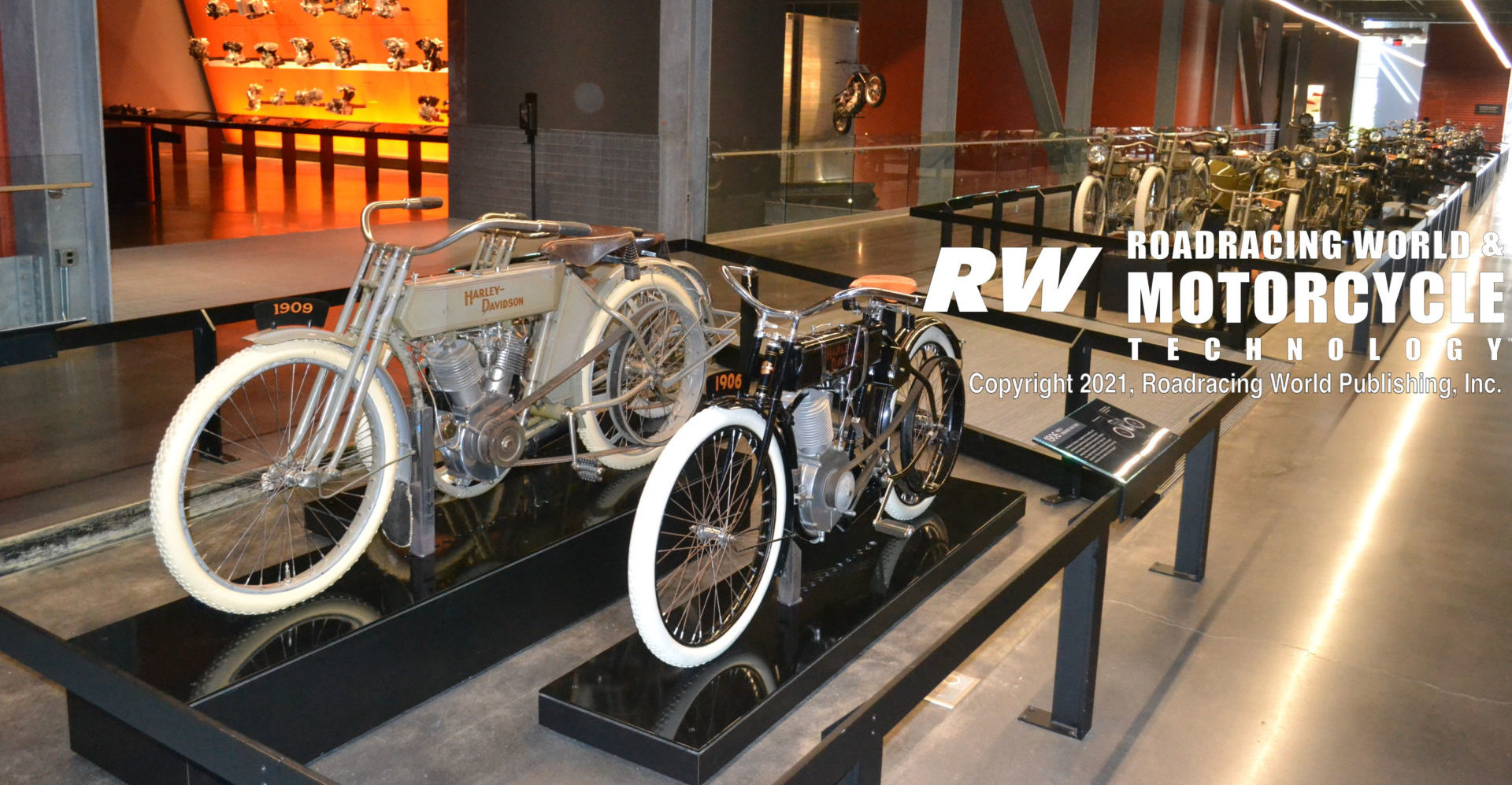 One of the exhibit halls at the Harley-Davidson Museum in Milwaukee, Wisconsin. Photo by David Swarts.