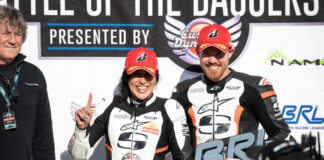 Patricia Fernandez (left) and Cory West (right). Photo courtesy Bridgestone.