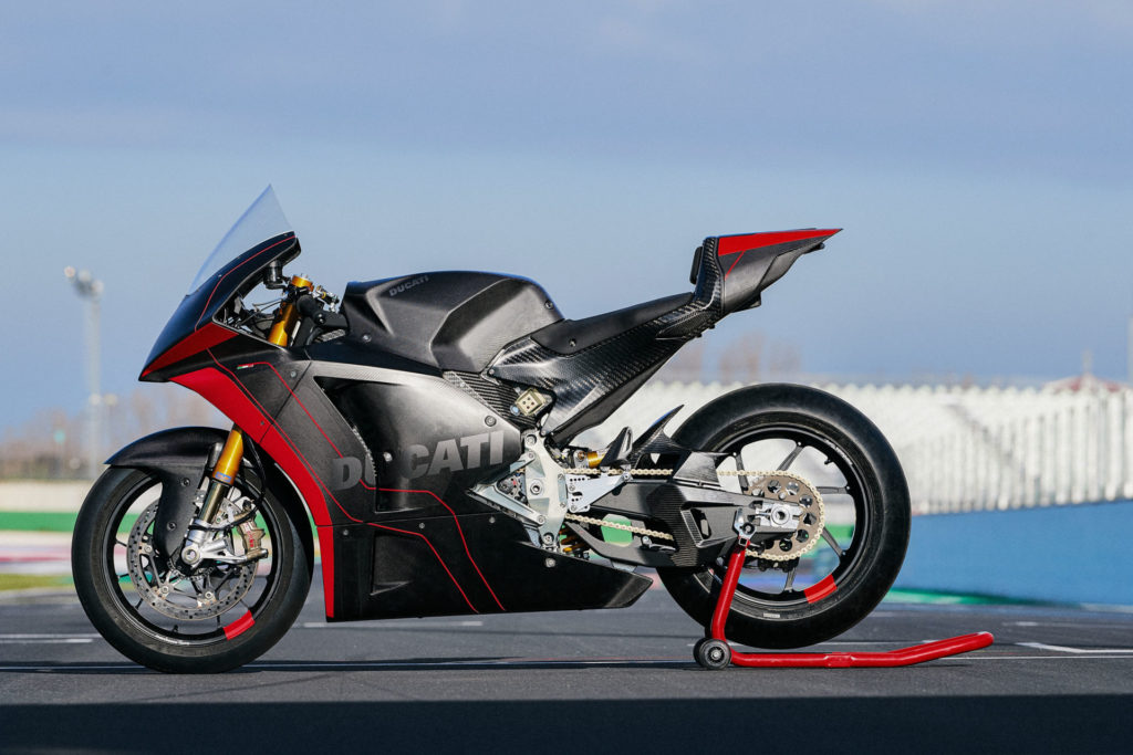 The Ducati prototype MotoE racebike. Photo courtesy Ducati.