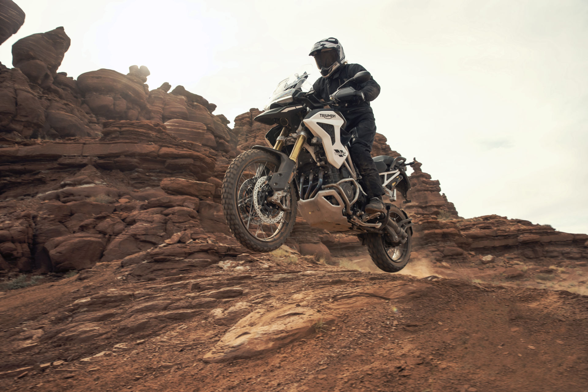 A 2022 Triumph Tiger 1200 Rally Pro in action. Photo courtesy Triumph.