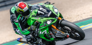 Erwan Nigon (11) at speed on the Team Webike SRC Kawasaki France Trickstar ZX-10RR during the 2021 FIM Endurance World Championship. Photo courtesy eam Webike SRC Kawasaki France Trickstar.