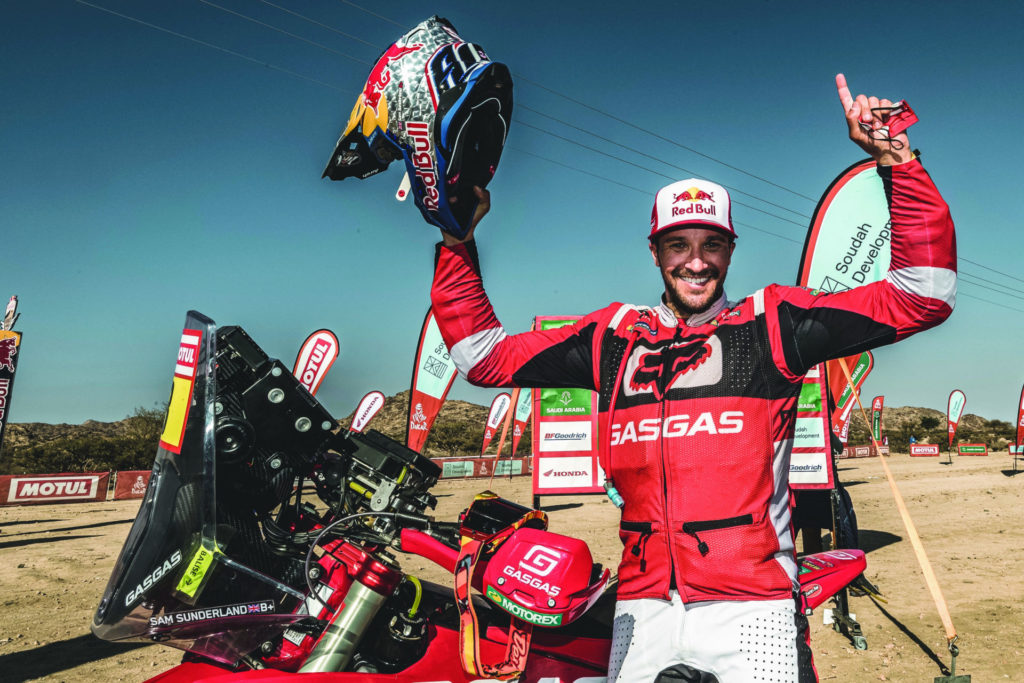 Dakar Rally winner Sam Sunderland. Photo by Rally Zone, courtesy GASGAS Factory Racing.