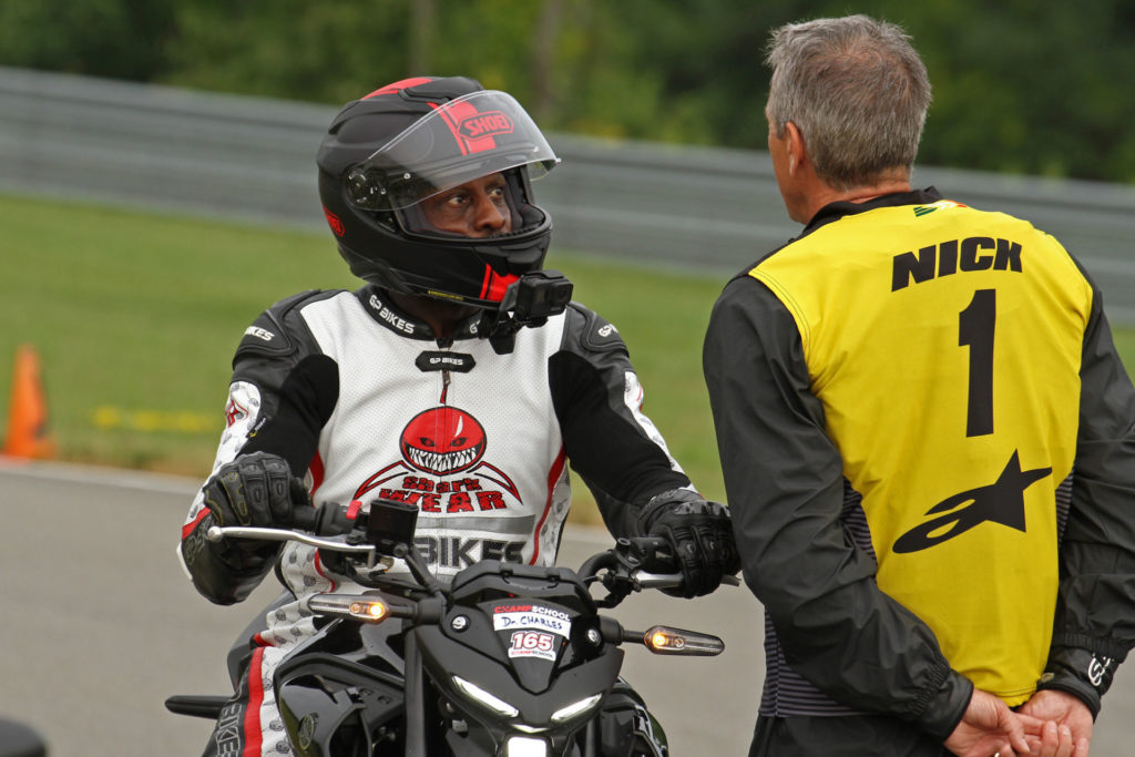 OMNEdiem's Dr. Charles Williams (left) at a Yamaha Champions Riding School. Photo by www.4theriders.com, courtesy YCRS.
