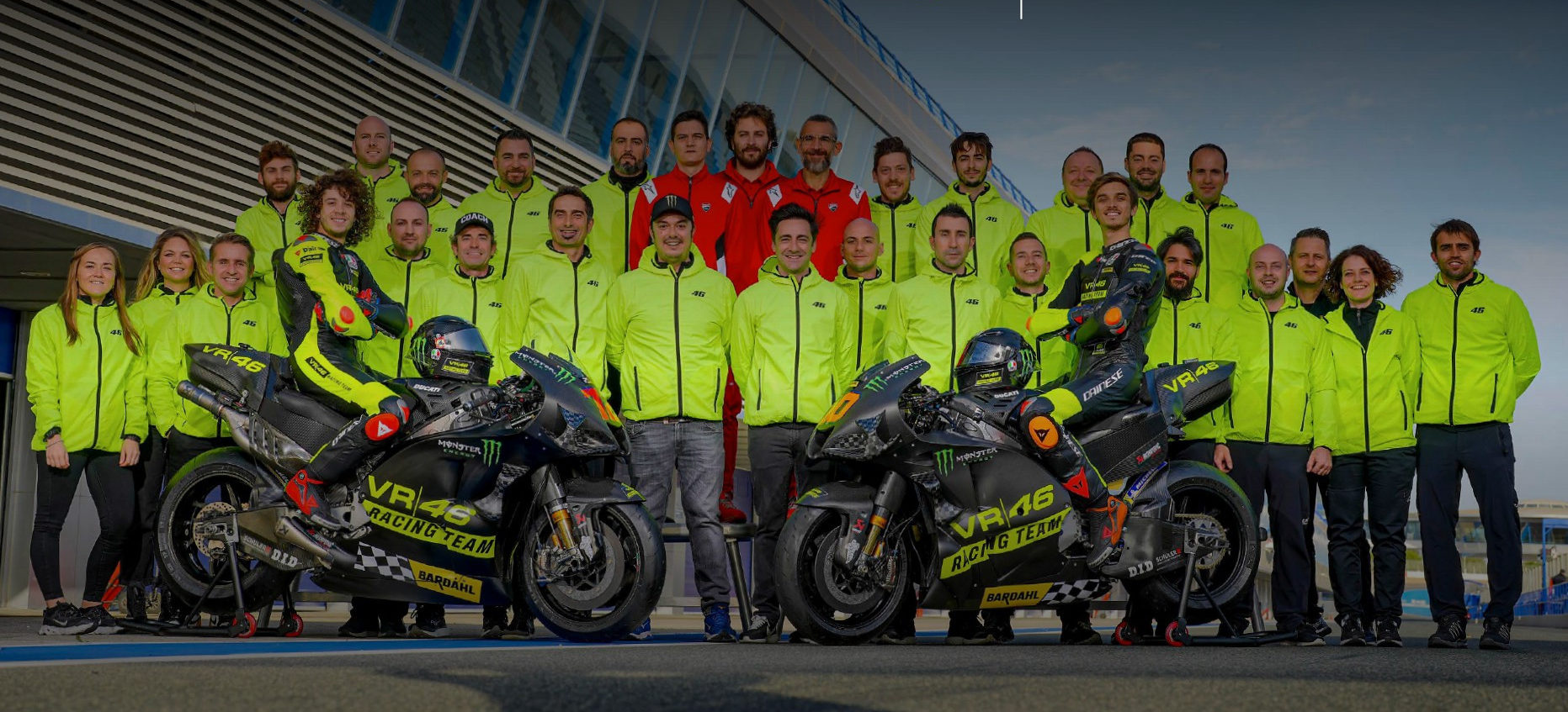 The new Mooney VR46 Racing MotoGP Team. Photo courtesy Mooney VR46 Racing Team.