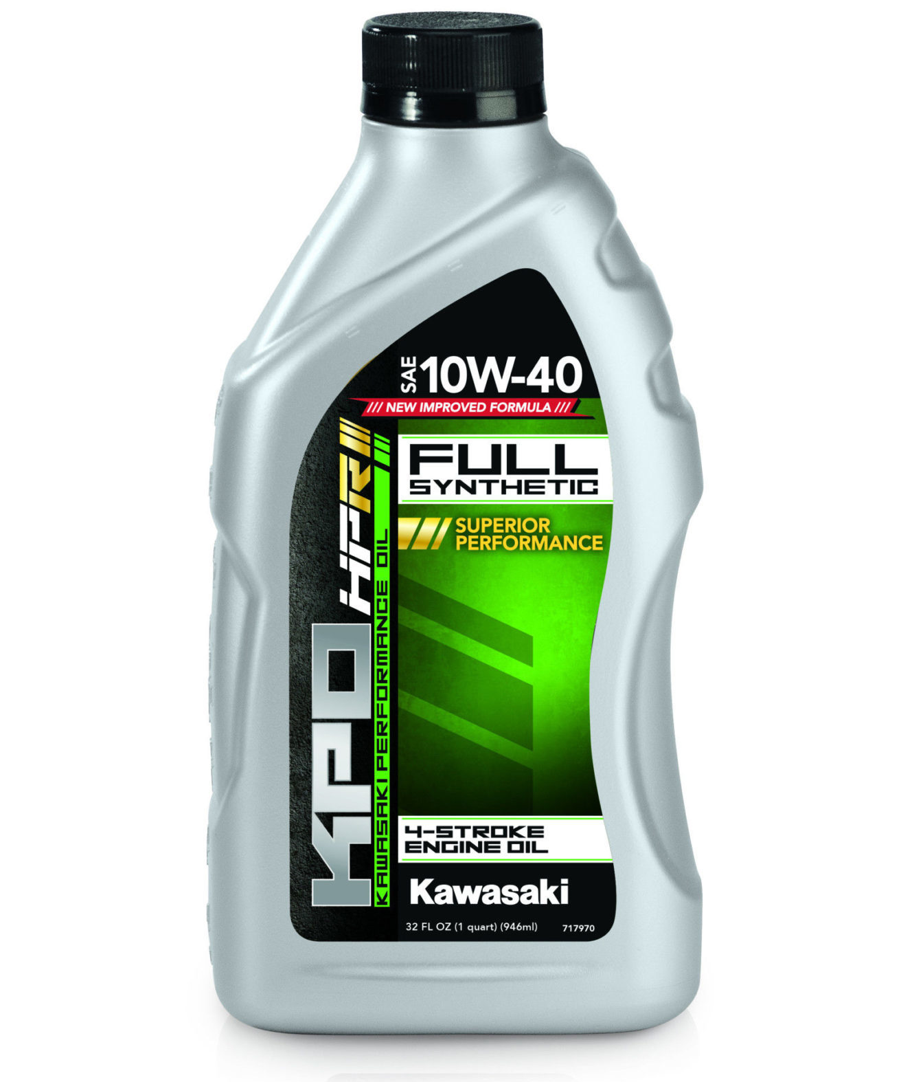 A bottle of Kawasaki Performance Oil for four-stroke motorcycle engines. Photo courtesy Kawasaki Motors Corp., U.S.A.