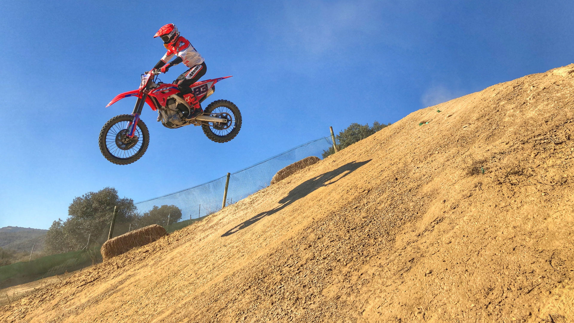 Marc Marquez (93) riding his motocross bike. Photo courtesy Repsol Honda.