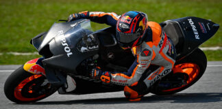 Stefan Bradl began Honda's testing program on Tuesday. Photo courtesy Dorna.